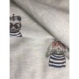 jersey animaux en marinières fond bleu Stenzo textiles