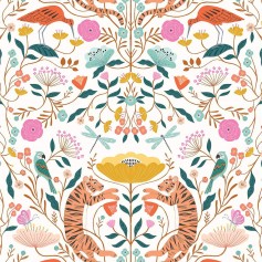 Tissu Dashwood notre planète fond clair