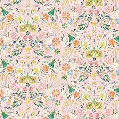 Tissu Dashwood Hedgerow papillons et fleurs