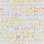 Tissu coton écriture fond crème "Roar-Some" Dashwood studio