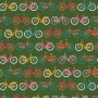 Tissu hello velo fond vert Dashwood studio