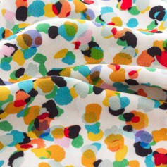 Tissu pois multicolore fond crème "Party spot" rayonne Dashwood