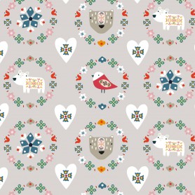 tissu collection winterfolk animaux Dashwood studio