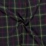 Gabardine écossaise fond bleu foncé