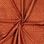 tissu minky velours gaufré brique