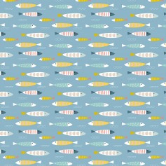 Tissu poissons collection coast Dashwood Studio