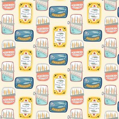 Tissu sardines collection coast Dashwood Studio