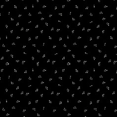 Tissu note de musique fond noir collection Birdsong Dashwood Studio