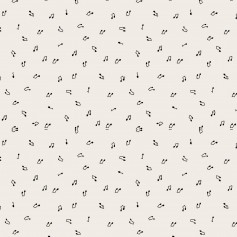 Tissu note de musique fond blanc collection Birdsong Dashwood Studio