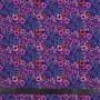 Tissu fleurs fond violet