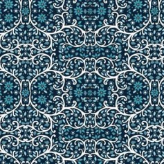 Tissu fond bleu fonçé starlit hollow metallique Dashwood