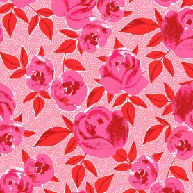 Tissu roses je t'aime Dashwood