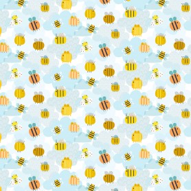 Tissu abeilles save the planet Dashwood