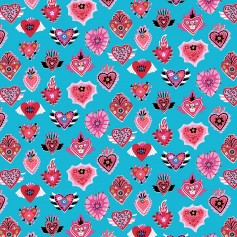 Tissu viva la vida coeurs Dashwood